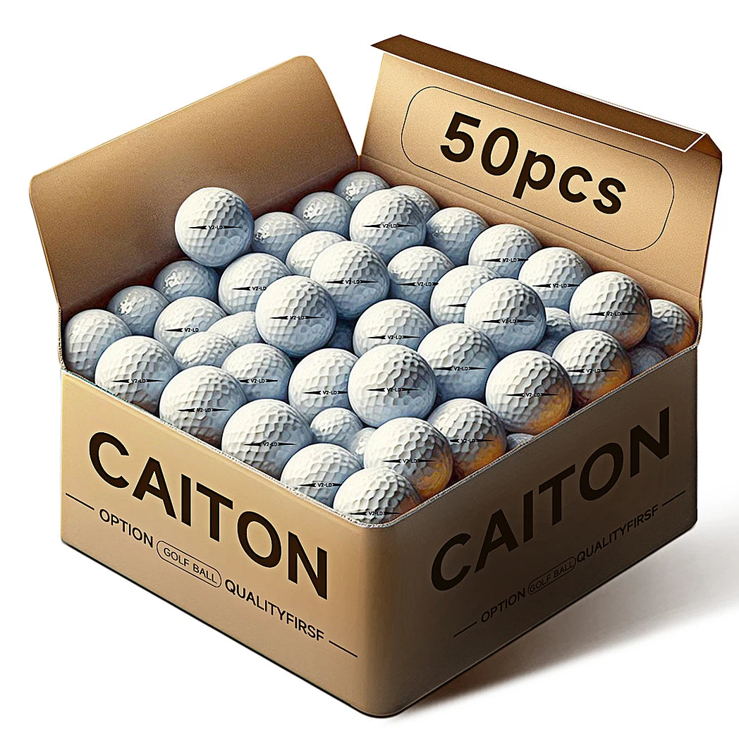  50-Pack Golf Balls: Max Distance, Spin Control