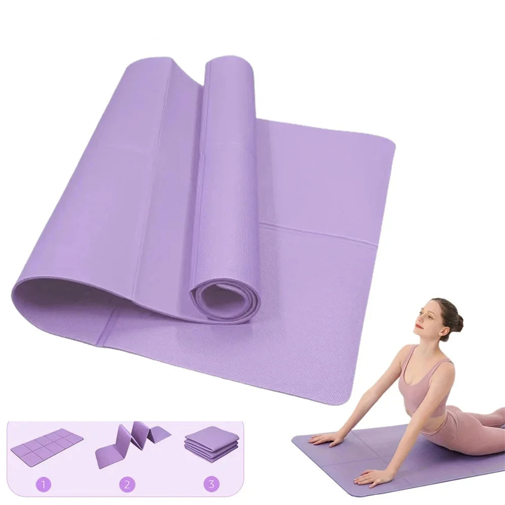 4mm Foldable Yoga Mat: Ideal for Yoga, Pilates, and Floor Workouts