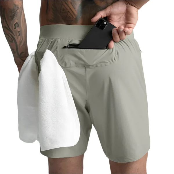 Men's Performance Shorts | Quick-Dry | Zipper Pocket
