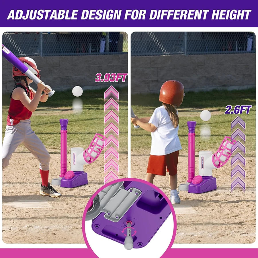 Baseball Set with Pitching Machine Outdoor Sports Toy