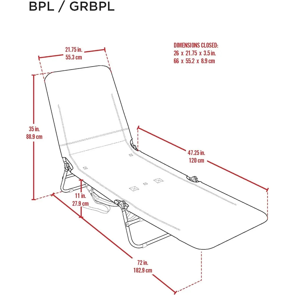 All-Weather Folding Beach Chair with Backpack Straps