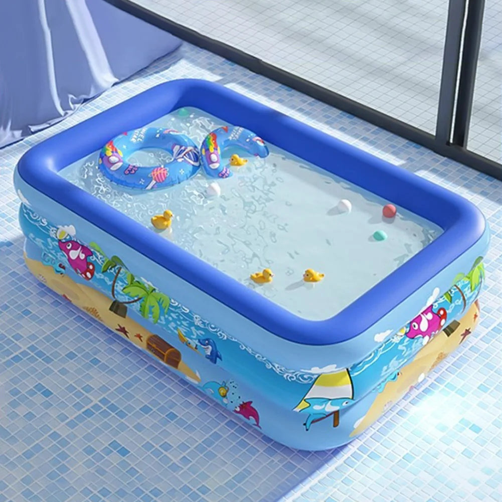 Thickened Inflatable Pool with Cartoon Design