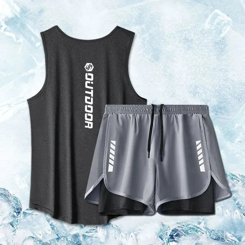 Men's Mesh Workout Set Perfect for Summer RunsMen's sportswear suit24 Hour Sport