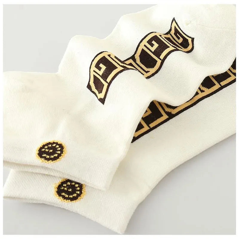 Luxury Geometric Ankle Socks for Winter