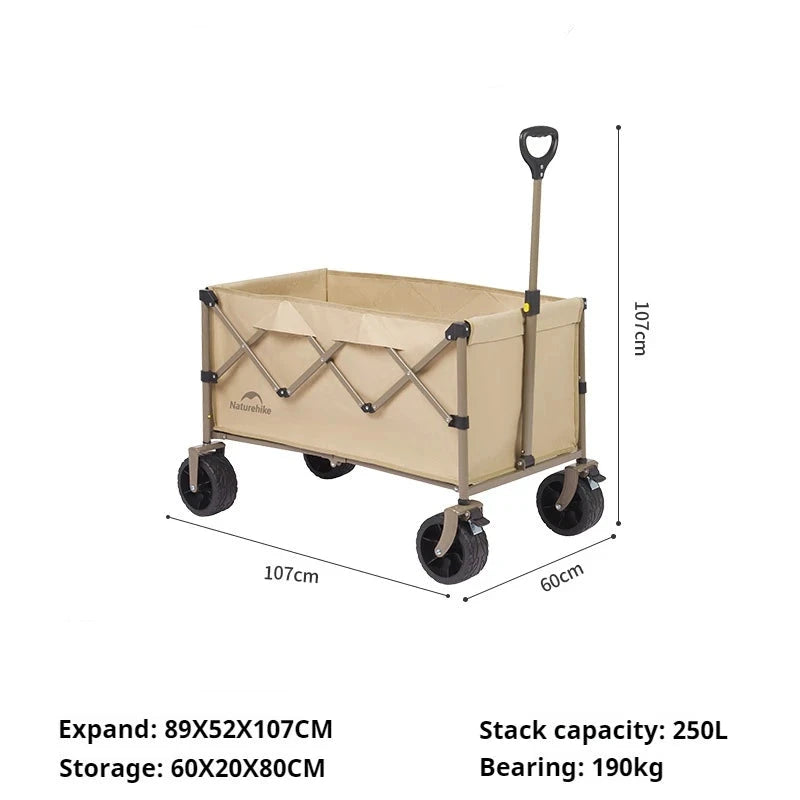 Ultra-Lightweight, Large-Capacity Folding Cart for Outdoor Enthusiasts