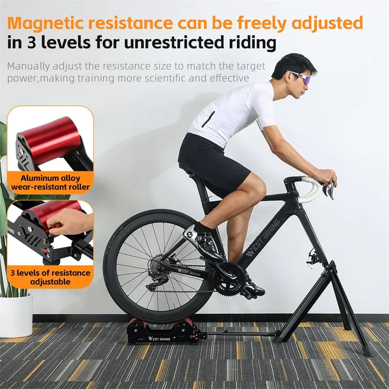 Pedal to Perfection: Indoor Bike Trainer with Magnetic Resistance