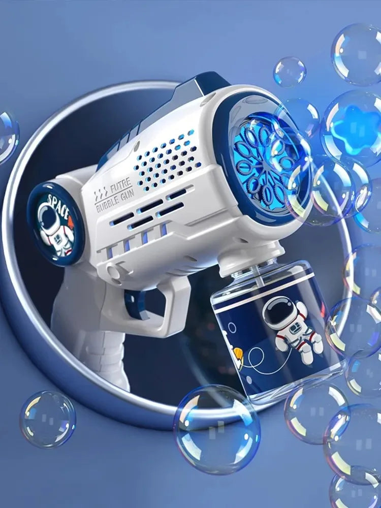 Portable Bubble Gun with Colorful Lights and Sounds