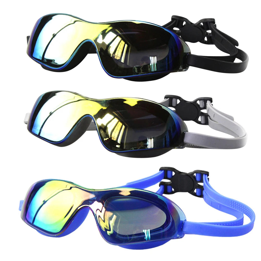 Anti-Leak Adjustable Swimming Electroplated Goggles