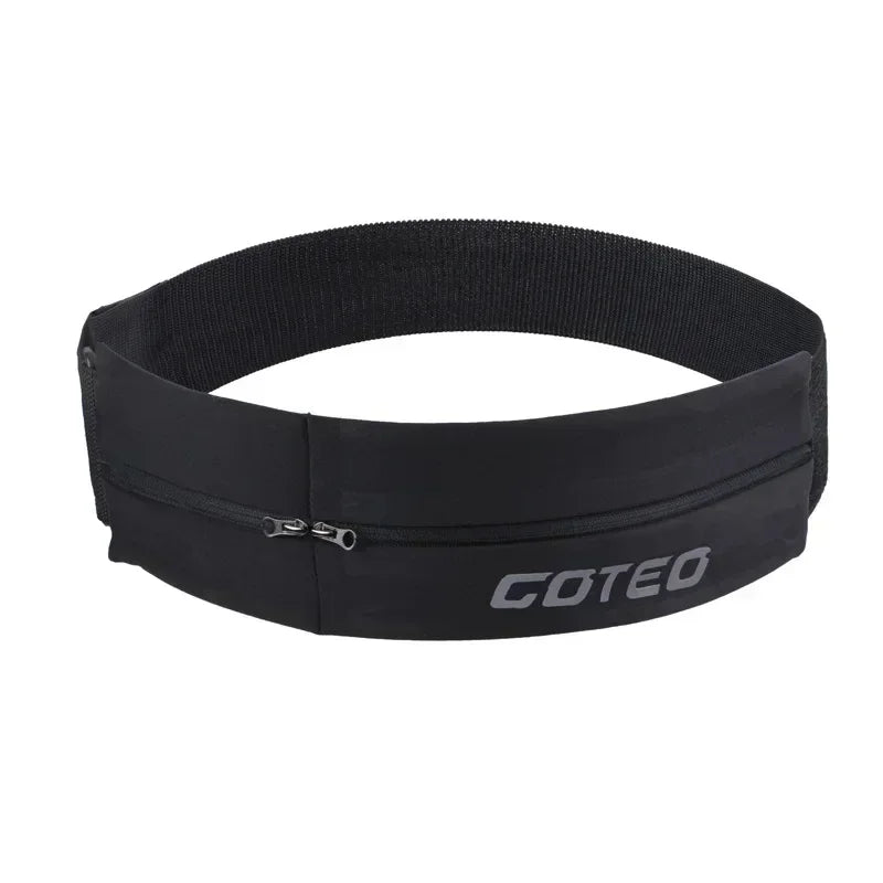 Reflective Running Belt Dual Pocket Waist Pack for Gym & Yoga