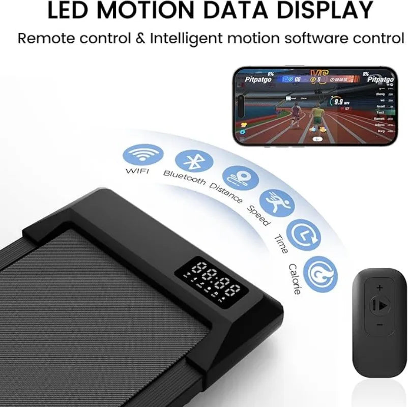 Compact Walking Treadmill for Home & Office with App & Remote