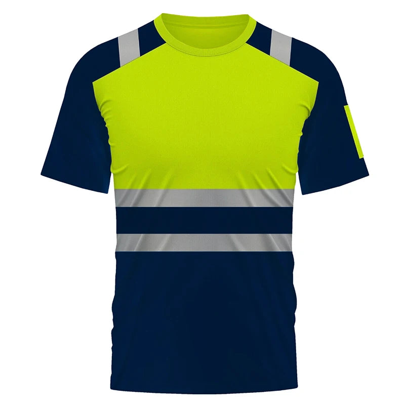 Breathable, Quick-Dry Safety Shirt with Reflective Stripes