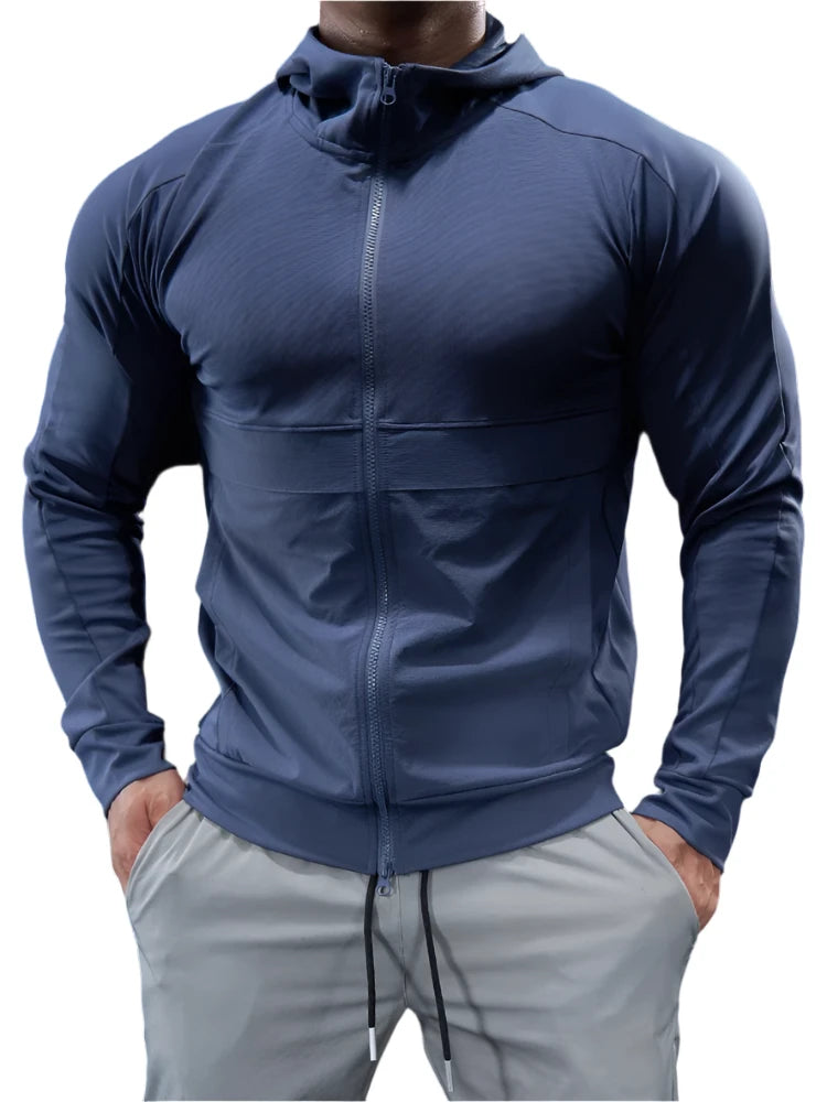 Men's Breathable Running Hoodie for All-Season Workouts
