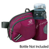 WATERFLY Fanny Pack Waist Bag For Women Men With Water Bottle Holder Hiking Belt Bum Bags For Running Walking DogWalking Travel