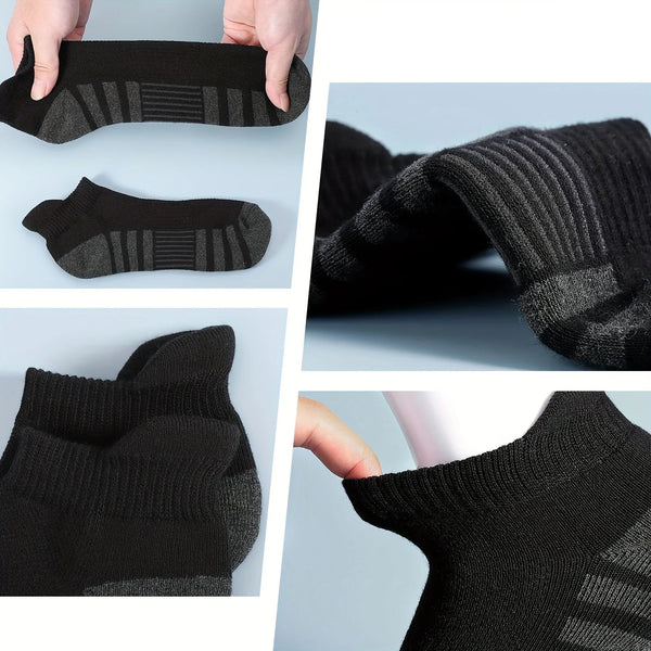 Men's Low-Cut Sports Socks Breathable Mesh & Ankle Support