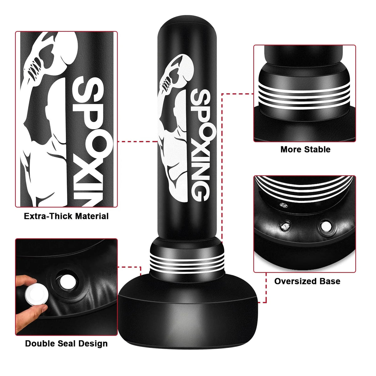 Freestanding Boxing Punching Bag with Suction Cup Base