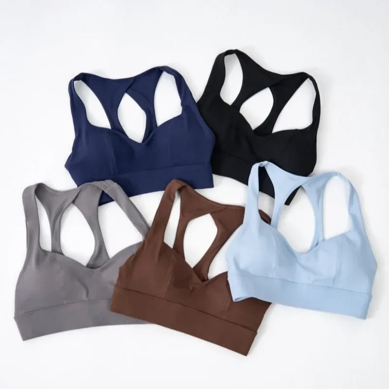 High-Support Push-Up Halter Yoga Bra Top - 24 Hour Sport