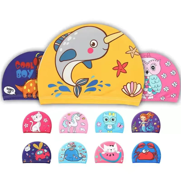 Cartoon Animal Swim Caps for Kids