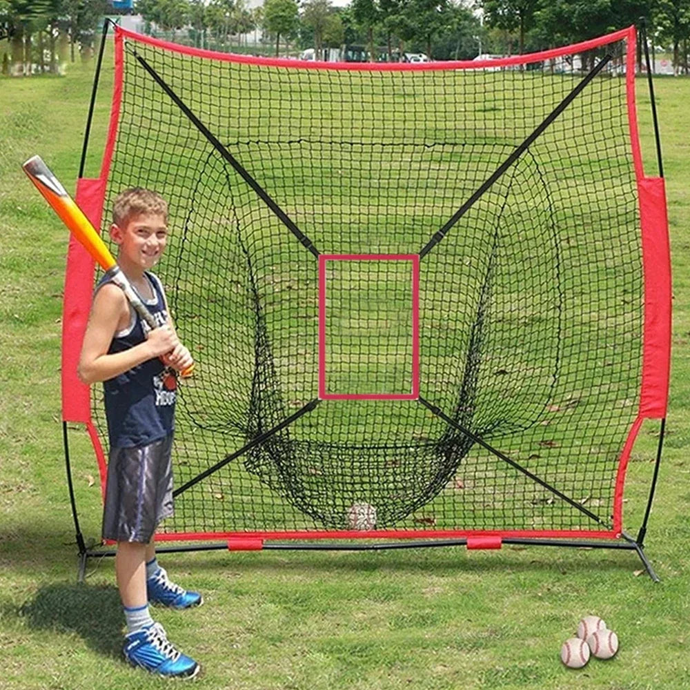 Portable Baseball Training Net with Target Zone