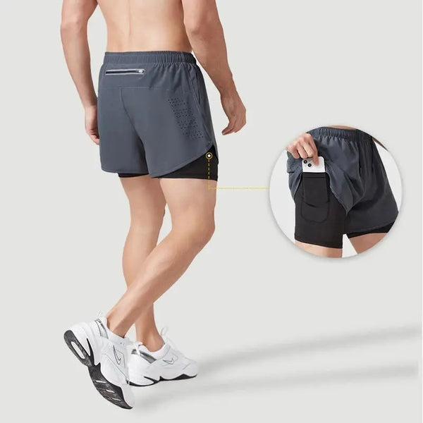 Breathable Double Layer Men's Workout Shorts for Gym & RunningMen's Shorts24 Hour Sport