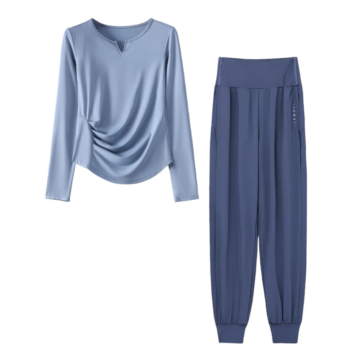 DRUR Yoga Outfit Women Autumn Lightweight Quick Dry Sportswear Set 2 Piece Running Athletic Shirt Pants Workout Clothes Yogawear 24 Hour Sport