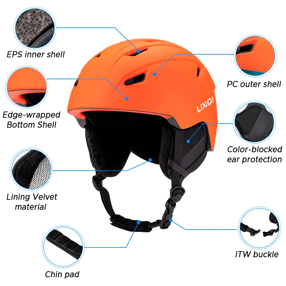 Lightweight Ski & Snowboard Helmet: Warm & Adjustable - 24 Hour Sport