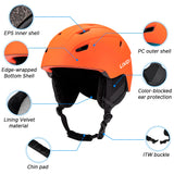 Lightweight Ski & Snowboard Helmet: Warm & Adjustable - 24 Hour Sport