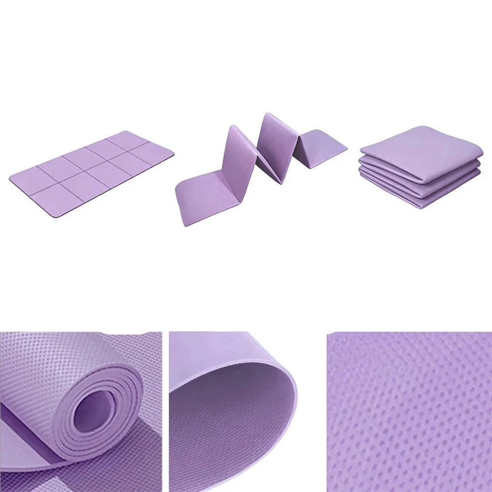 4mm Foldable Yoga Mat: Ideal for Yoga, Pilates, and Floor Workouts