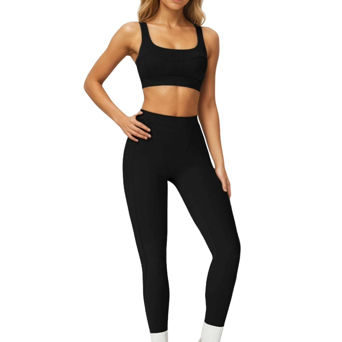 2-Piece Women's Gym Set: Sports Bra & Butt-Lifting Leggings