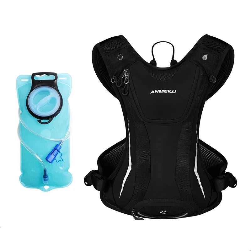 Lightweight Hydration Backpack with Helmet Mesh