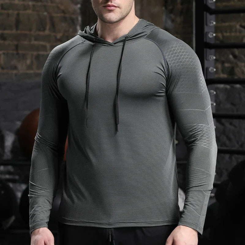 Men's Quick Dry Outdoor Sports Hoodies Activewear Running Tops 24 Hour Sport