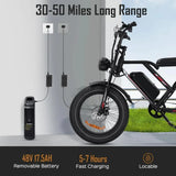 Adult Electric Bike: 1000/3000W Motor + 48V Removable Battery 24 Hour Sport