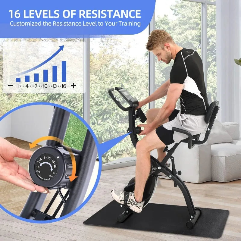 Versatile Home Workout: 4-in-1 Indoor Cycling Bike with Magnetic Training