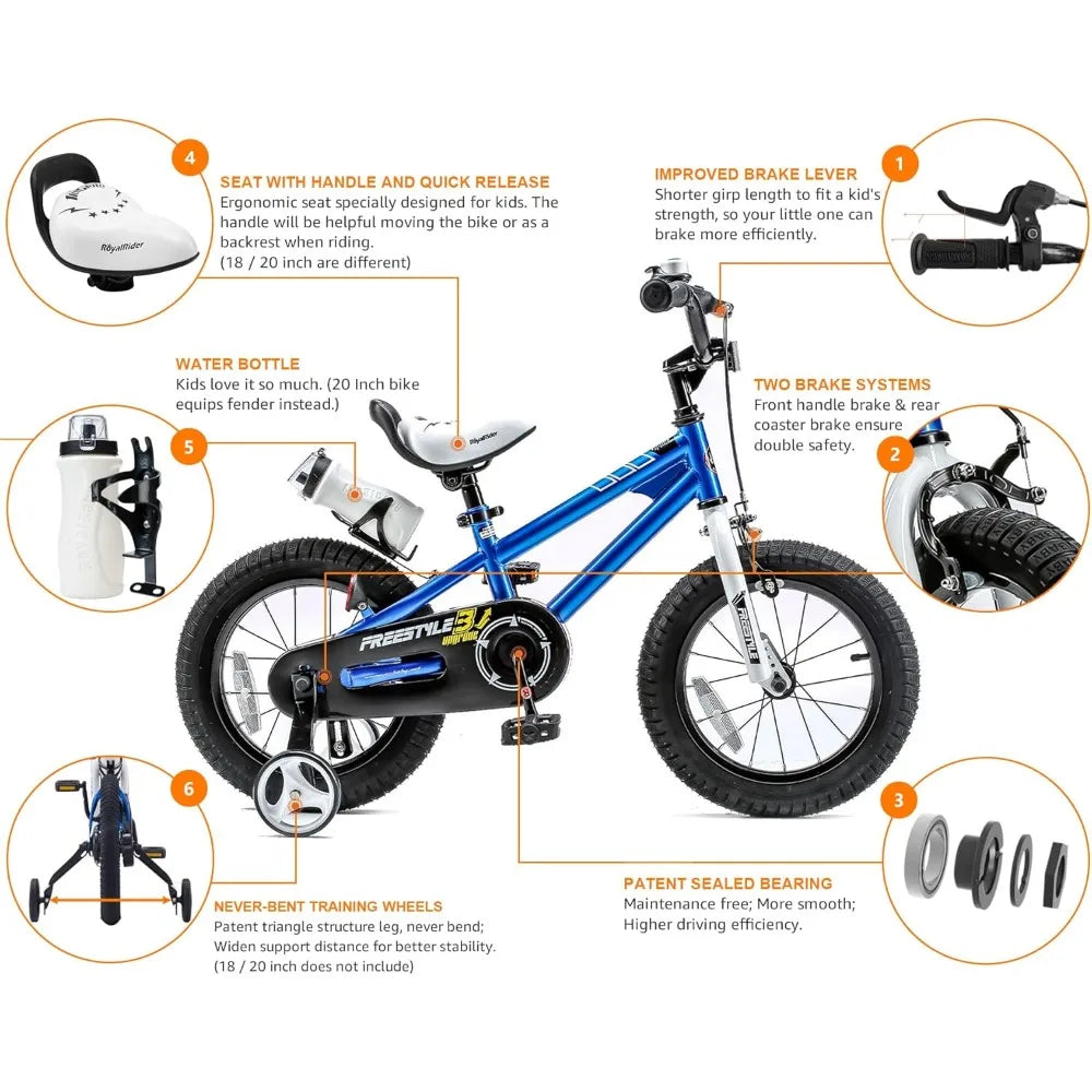 Dual-Brake Freestyle Bike (18") for Boys & Girls