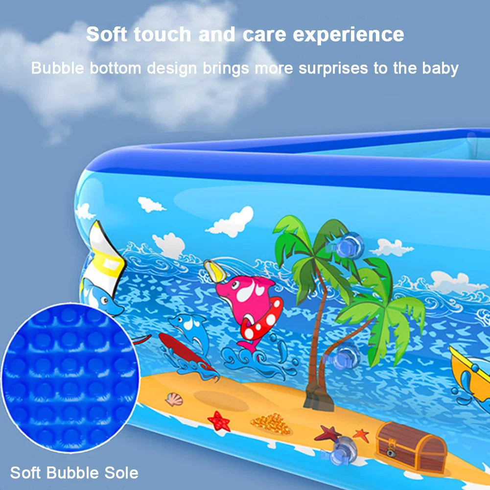 Thickened Inflatable Pool with Cartoon Design