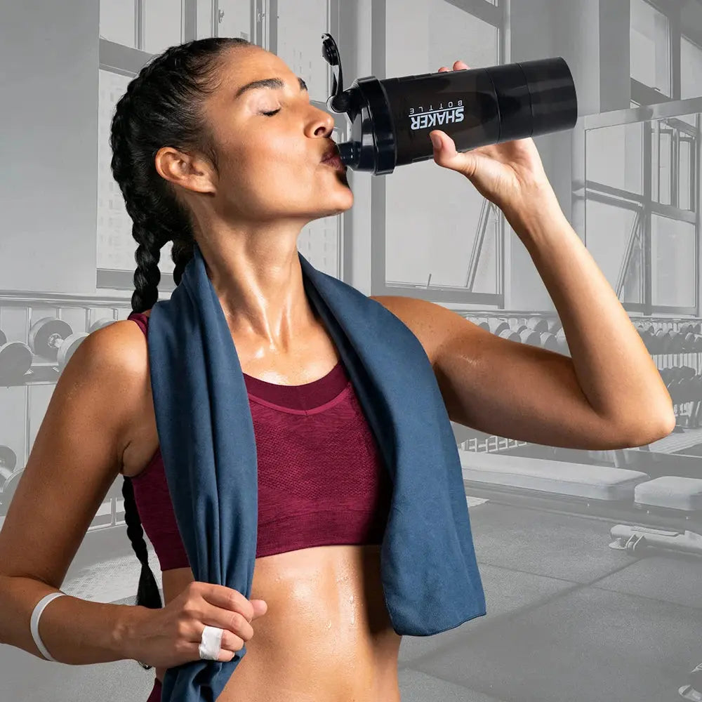 Portable Exercise Shaker with Mixing CompartmentsTumblers24 Hour Sport