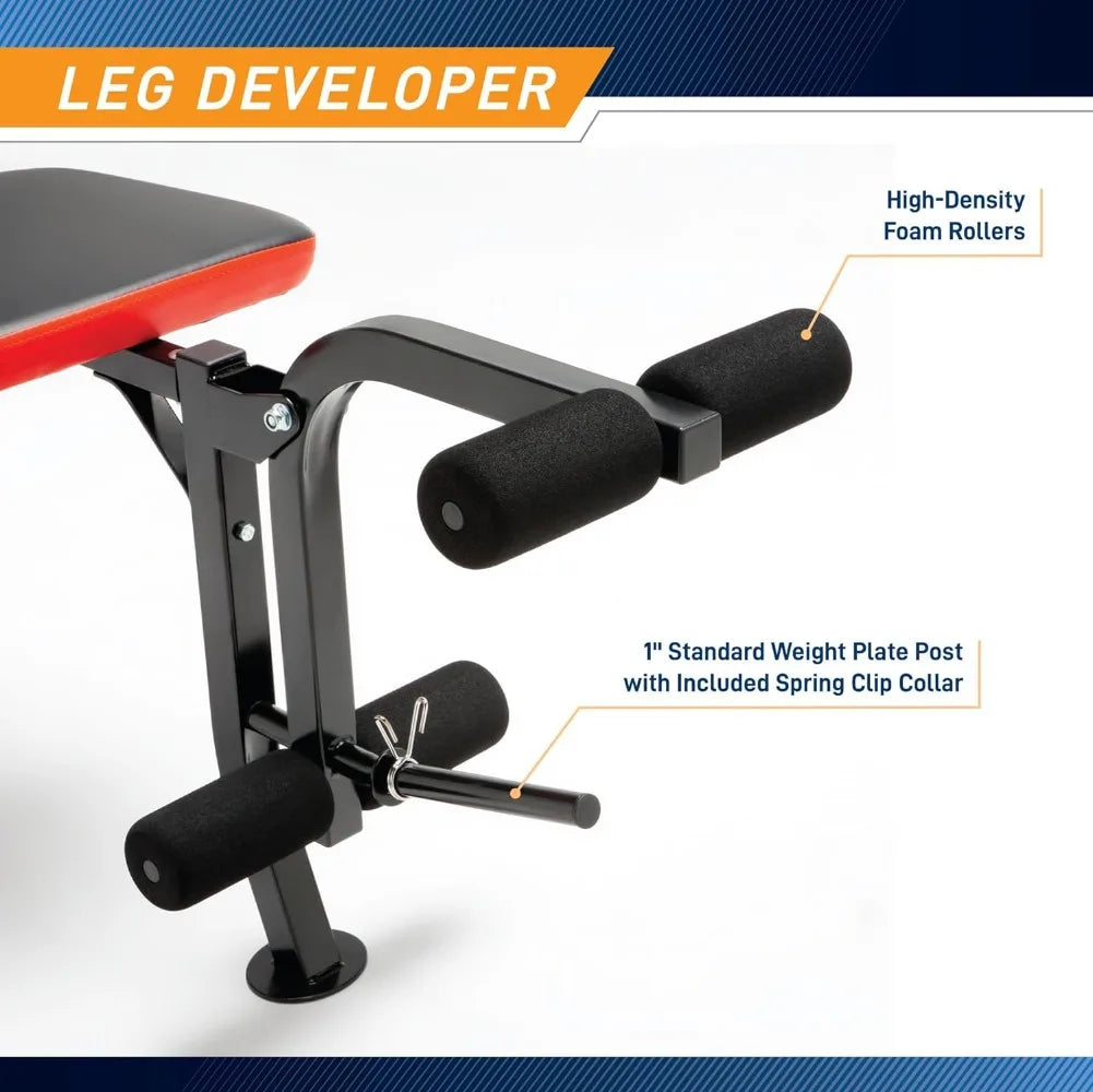 Pro Standard Weight Bench & 100lb Vinyl Weights