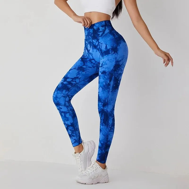 Women's Tie-Dye Yoga Pants with Scrunch Butt Lift