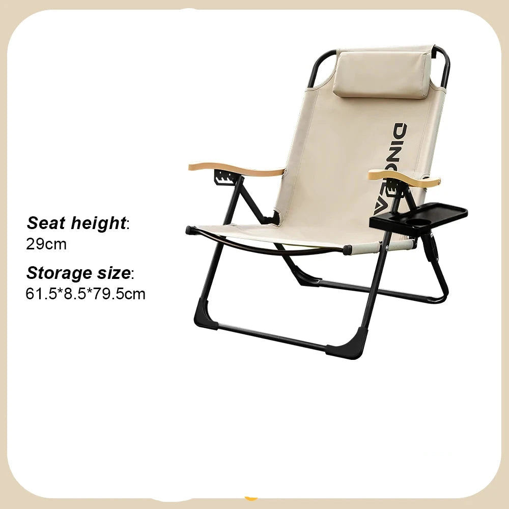 Comfortable Camping Chair: Adjustable, Foldable, with Pillows