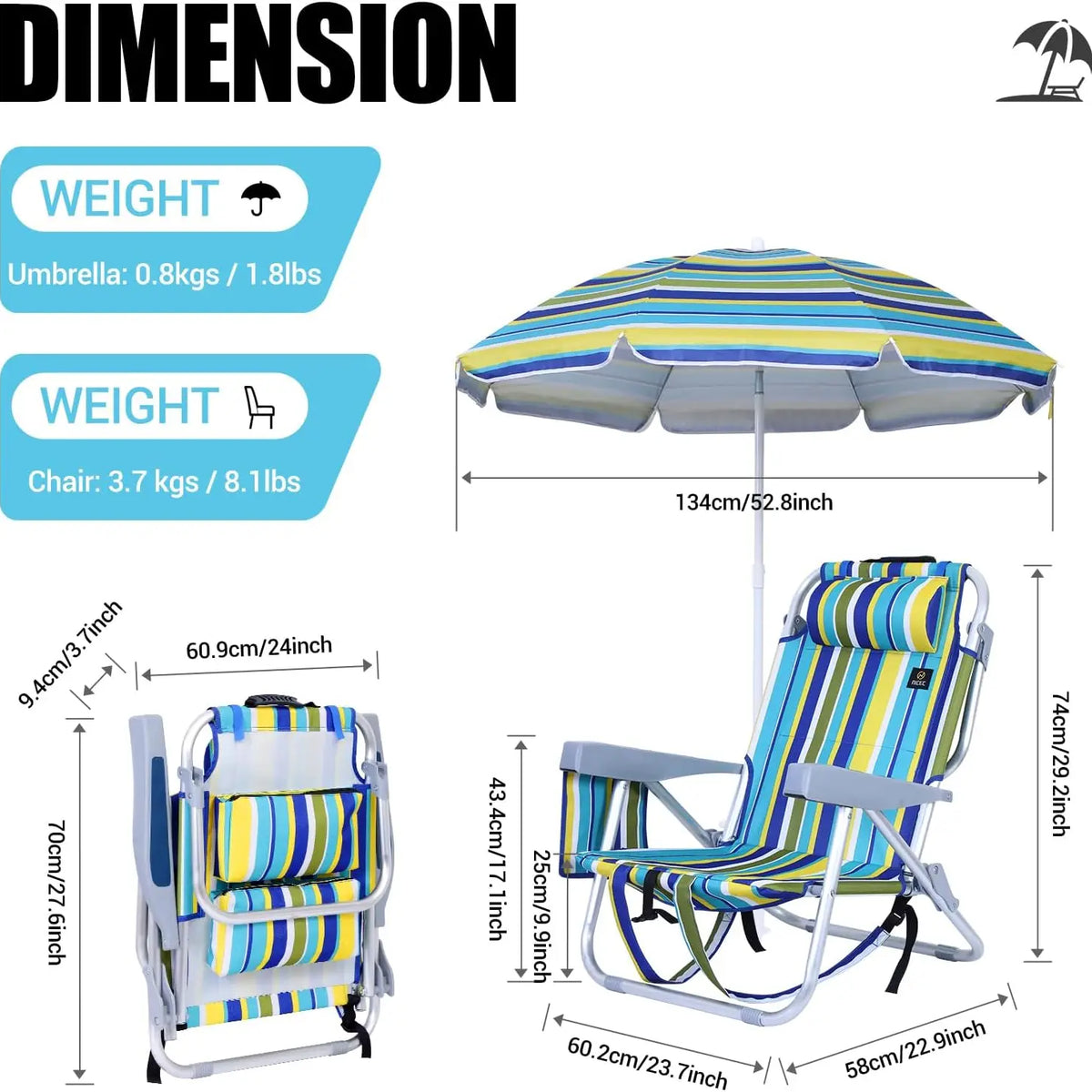 Hands-Free Beach Relaxation: Adjustable Lounger with Face Hole