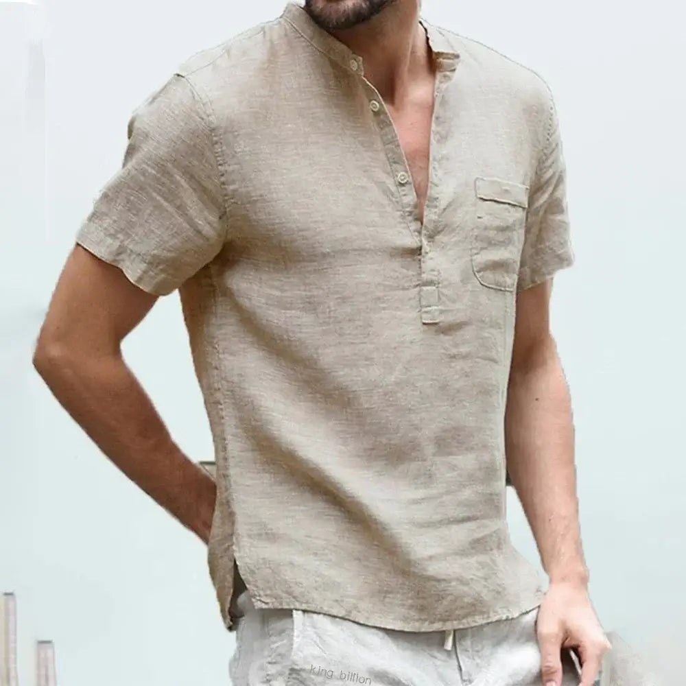 Men's Cotton Linen T-Shirt - Breathable Casual TeeMen's shirt24 Hour Sport
