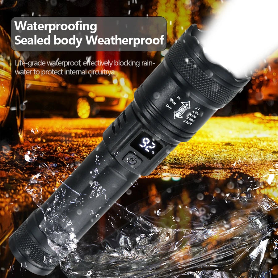 Powerful Rechargeable LED Flashlight