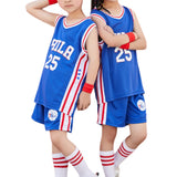 Boys & Girls 76ers #25 Basketball Jerseys - Youth Set