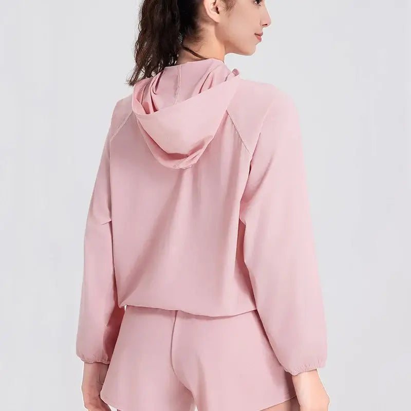 Women's Anti-UV Running Jacket - UPF50+ Quick Dry Hoodiewomen's outfits24 Hour Sport