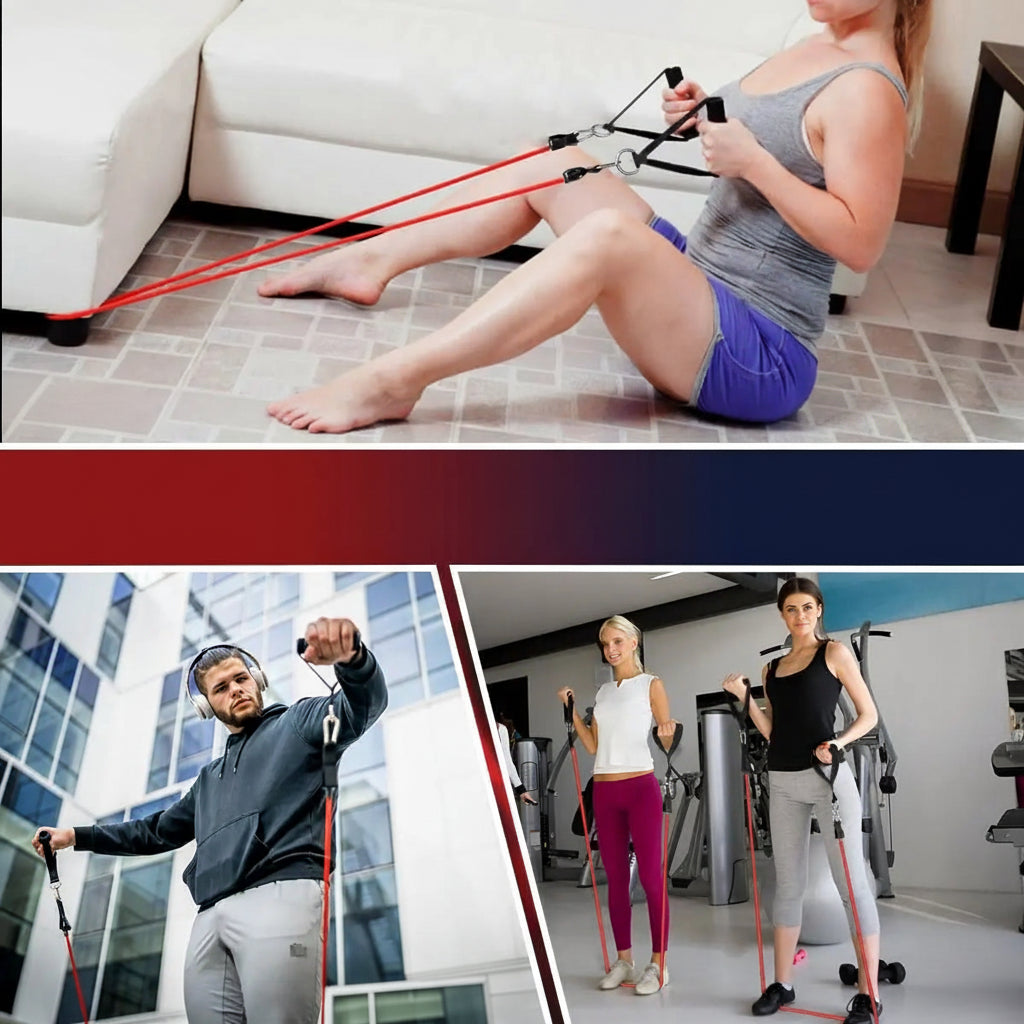 Resistance Bands Set for Home Gym, Therapy & Strength