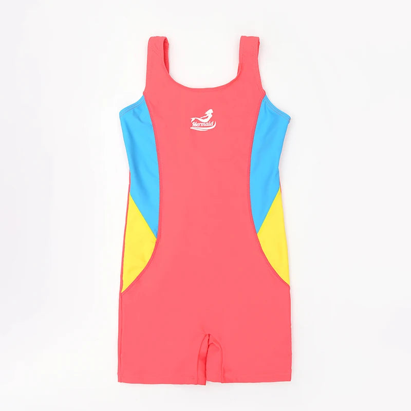 Boys' & Girls' Red & Blue One-Piece Swimwear