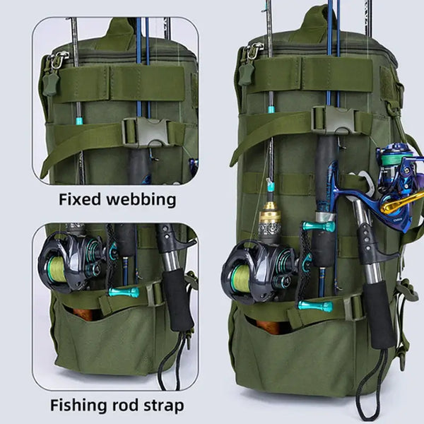 Multifunctional Tactical Backpack for Fishing, Camping & HikingOutdoor Activity24 Hour Sport