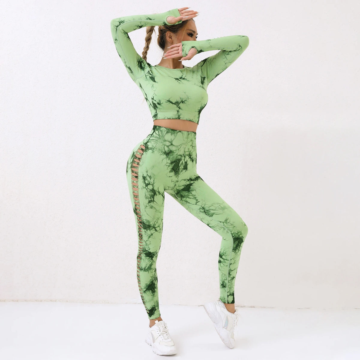 CHRLEISURE Tie-Dye Yoga Set