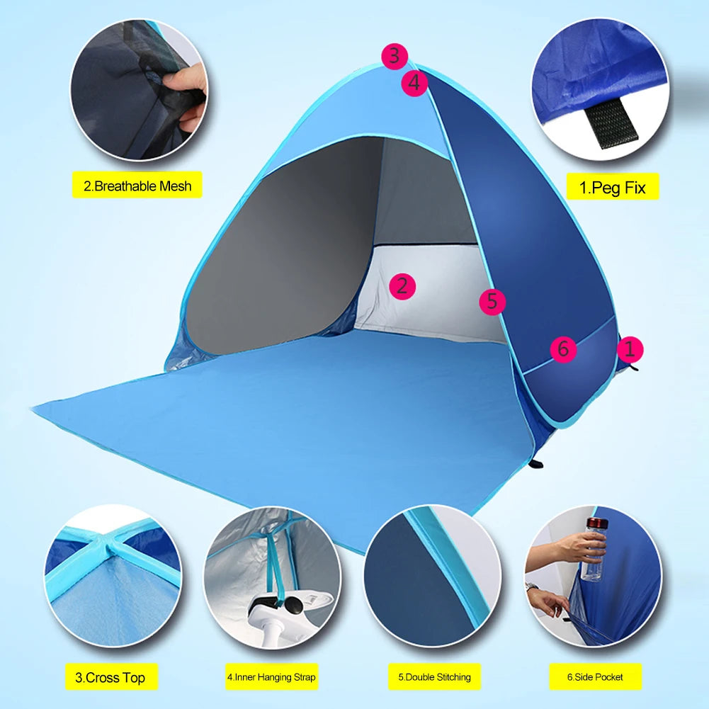 Automatic Instant Pop Up Beach Tent Lightweight Outdoor