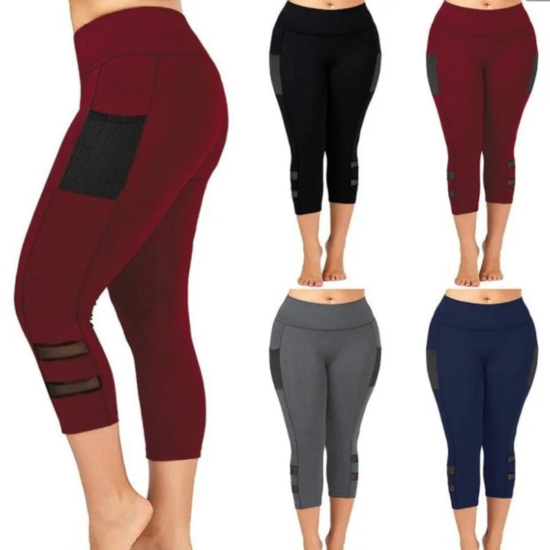 Premium Plus-Size Yoga Leggings with Pockets: Stretchy, Breathable, and Stylish for Women