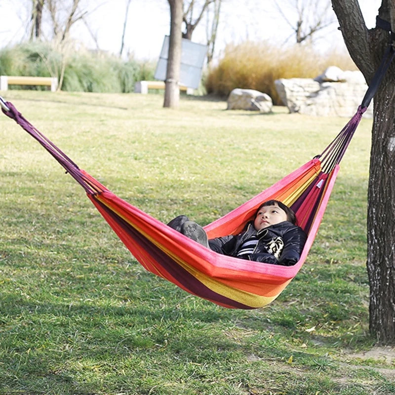 Thick Canvas Hammock with Backpack for Camping